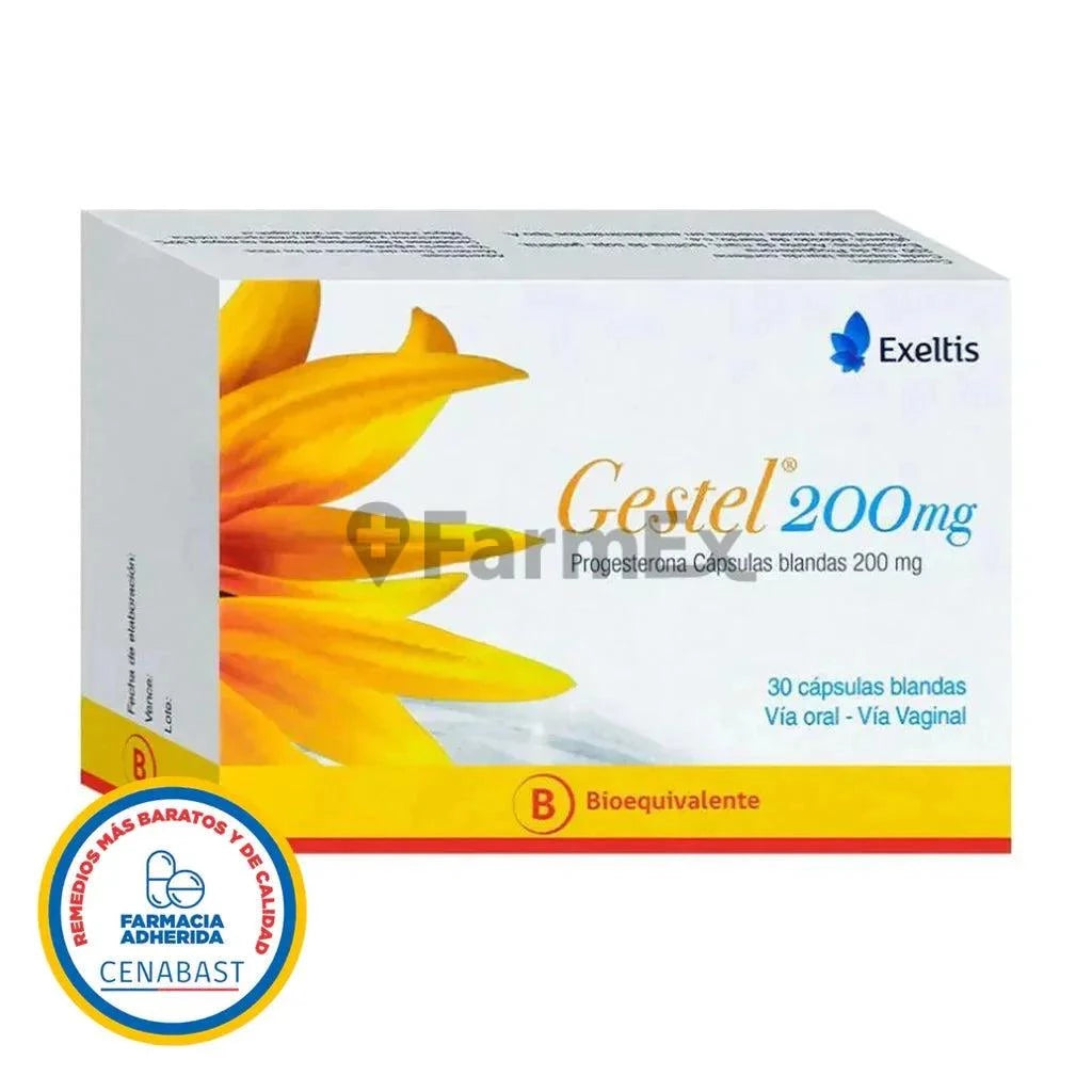 Gestel 200 mg x 30 caps "Ley Cenabast" Exeltis